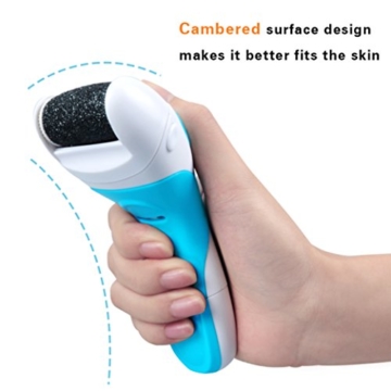 O'vinna Elektrische Hornhautentferner,Fußpflege Elektronische Pedicure Werkzeug(ohne Batterie)für die Grob trockene Haut und Schwielen(Blau). - 
