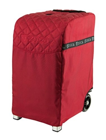 züca Pro Travel - der Koffer zum Sitzen (Ruby Red/Edelstahl) - 