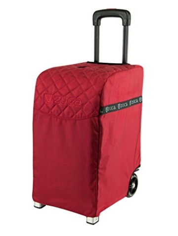 züca Pro Travel - der Koffer zum Sitzen (Ruby Red/Edelstahl) - 